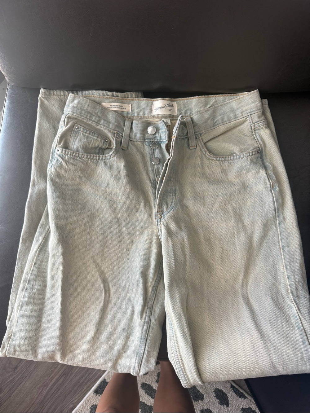 Target Light Wash Wide Leg Jeans in Pale Blue